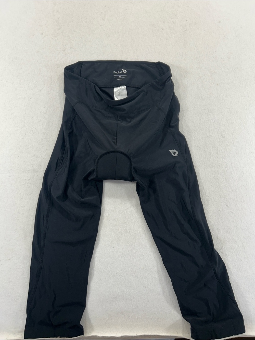 NWT Baleaf Womens XL Padded Cycling Capris Black UPF 50+ Bike 3/4 short
